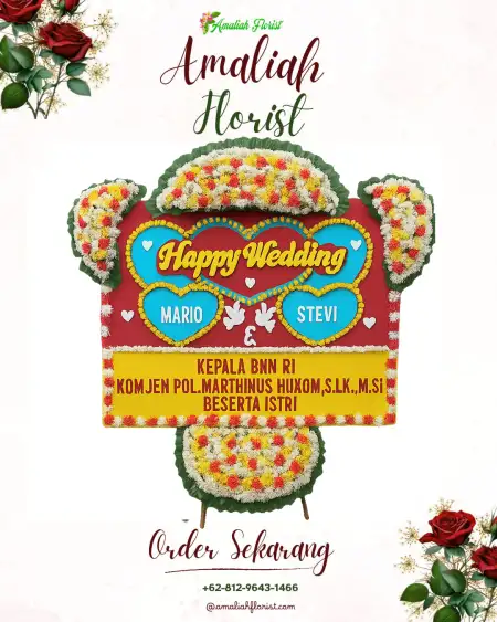 Papan Bunga Pernikahan Kutapanjang